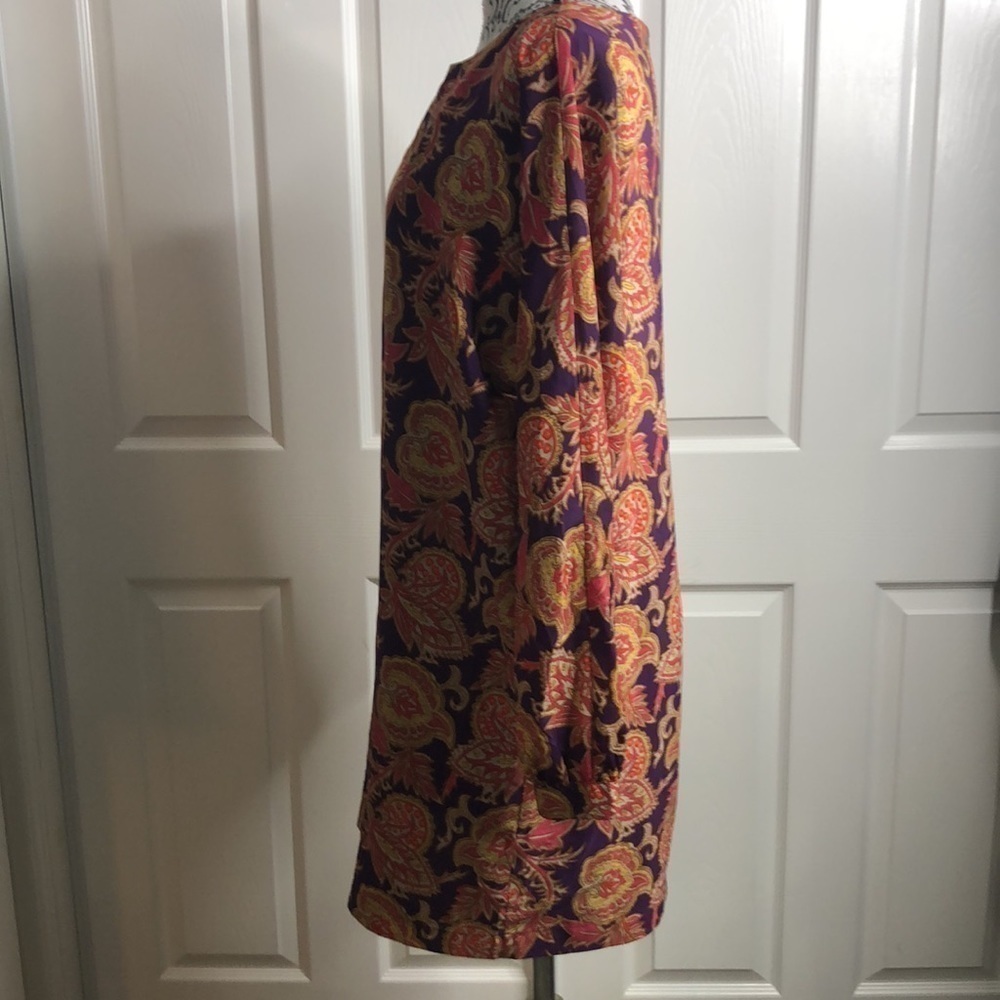 Loft Dress Paisley Print Long Sleeve Sheath‎ M - Picture 2 of 7